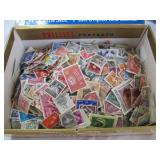 Vintage World Stamp Collection in Cigar Box