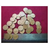 41pc US Lincoln Wheat Cents - 1949 to 1955