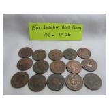 15pc US Indian Head Cent - 1906