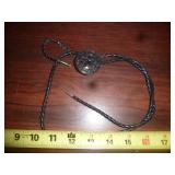 Texas Crown Club Leather Bolo String Tie