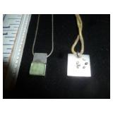 2pc Sterling Silver Pendant Necklaces