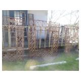 3pc Vintage Wrought Iron Gazebo Panels - Yard Art