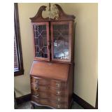 Antique Oak Secretary Desk 30"W x 78"T x 16"D