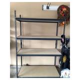 Metal and Wood Shelving Unit 48"W x 72"T x 24"D