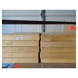 (10) Wooden drafting cases w/ supplies, T squares, etc