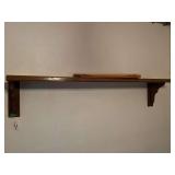 66" Wooden Wall Shelf