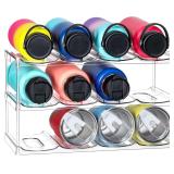 3 Tier Stackable Water Bottle Organizer Holder for Cabinet - for Stanley 40 oz & Others