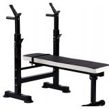 BalanceFrom Adjustable Weight Bench with Squat Rack, Home Gym Strength Workout Station