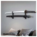 Katana wall mount Black Plexiglass Sword display wall mount Katana stand Sword wall mount Katana wall mount Samurai sword holder Katana holder wall mount Katana wall holder(Swords Not Included)