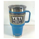 Yeti Rambler Blue 30 oz travel mug