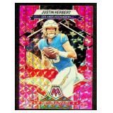 2023 Panini Mosaic Justin Herbert Pink Camo