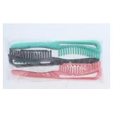 Set of 3 Assorted Colors Hair Brushes