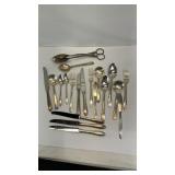 Vintage plated cutlery and utensils