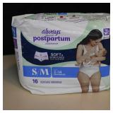 Always discreet Postpartum liners and pads S/M