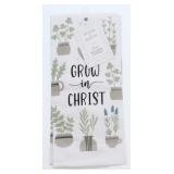 Herbs & Broth kitchen Towels Grow in Christ Set