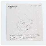 POWRUI 8 outlet with 3 USB A+1 USB Port Power