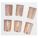 Hammered Copper Look Tumblers set of 6 NEW