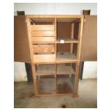 SHOP BUILT STORAGE CABINET W/ DRAWERS, OPEN