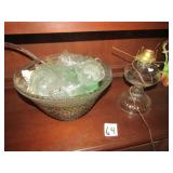 PIUNCH BOWL SET, ELECTRICFIDED OIL LAMP