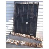 LARGE DOG CRATE, SAW HORSES