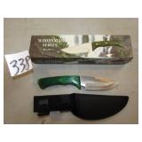 FROST CUTLERY 8" DROP PIONT, 4" BLADE. LAMINAT