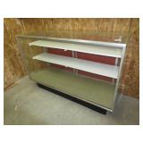 5 FT X 21" SHOW CASE CABINET W/ CRACK GLASS ON