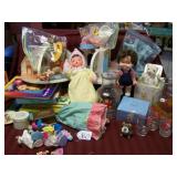 KID BOOKS; DOLLS; TOYS ,CABBAGE PATCH W/ TOTE