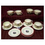 HOMER LAUGHLIN COURTING COUPLE PATTERN 6 CUPS-10