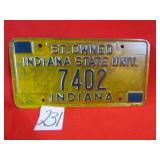 ST OWNED INDIANA STATE UNIV PLATE