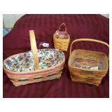 LONGABERGER BASKETS  W/ LINERS