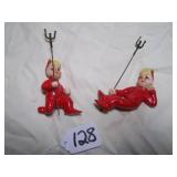 BROKEN & GLUED LITTLE DEVIL FIGURINES