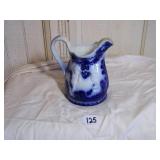 GEFLE SWEDEN FLOW BLUE PITCHER W/ CHERUBS ,7"