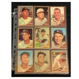 (29) 1962 Topps Baseball With Green Variations