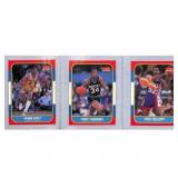 (3) 1986 Fleer Basketball Rookie Cards