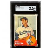 1963 Topps Sandy Koufax Sgc 2.5