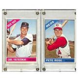 (2) 1966 Topps Baseball Stars Yaz/rose