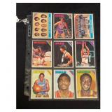 (9) Vintage Basketball Cards With Stars