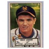 1952 Topps Baseball Max Lanier Crease Free