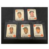 (5) 1968 Topps Game Cards Hof Collection