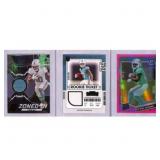 (3) Miami Dolphins Rookie/game Used/insert Cards