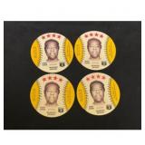 (4) 1976 Hank Aaron Ice Cream Discs