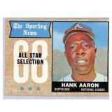 1968 Topps Crease Free Hank Aaron Allstar