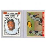 (2) Vintage Hank Aaron Cards