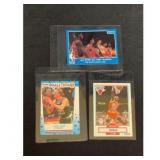 (6) Vintage Basketball Cards Bird/jordan/magic