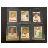 (6) 1951 Bowman Baseball Cards