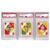 (3) Psa 3 1951 Topps Blue Backs With 2 Hof