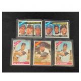 (5) 1966 Topps Baseball Hof Cards