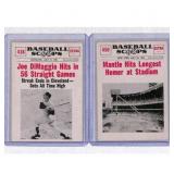 (4) 1961 Topps Baseball Scoops/mantle/dimaggio