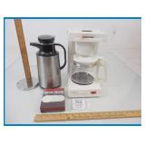 NORELCO COFFEE MAKER AND CARAFE