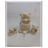 PUSS N BOOTS CREAMER - COOKIE JAR AND SALT&PEPPER